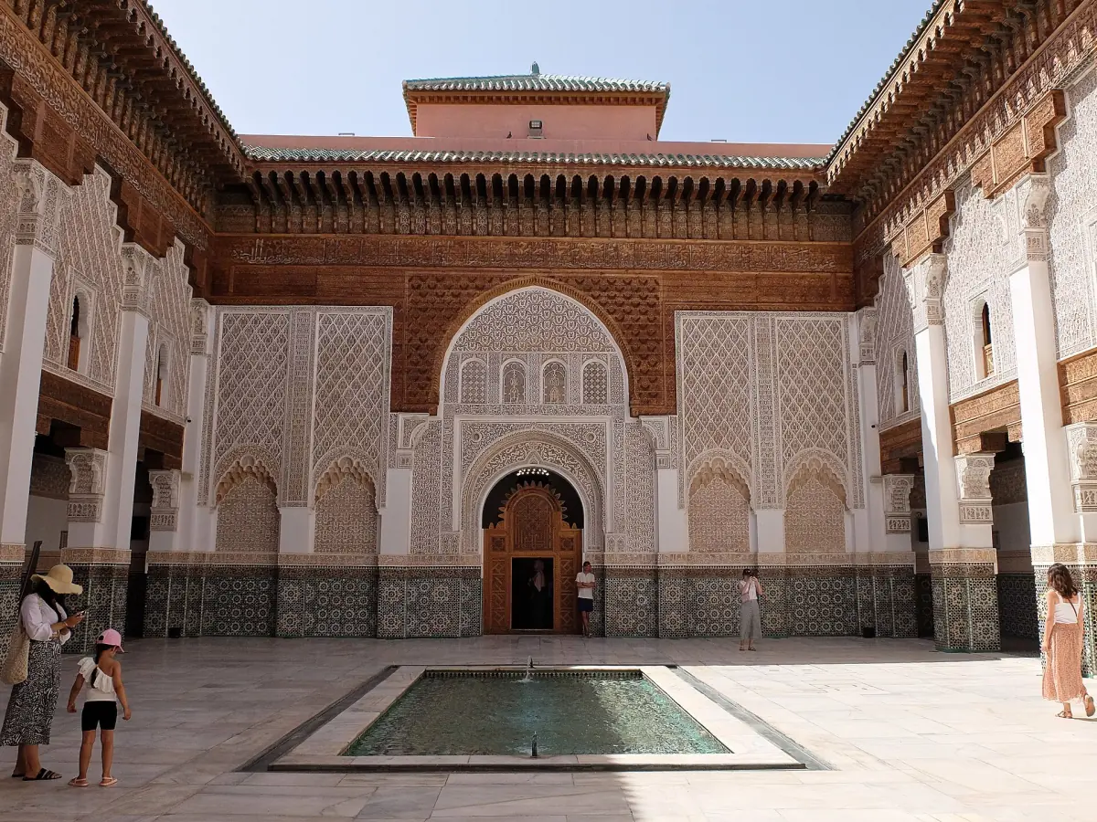 Courtyard and pool of the Ben Youssef Madrasa