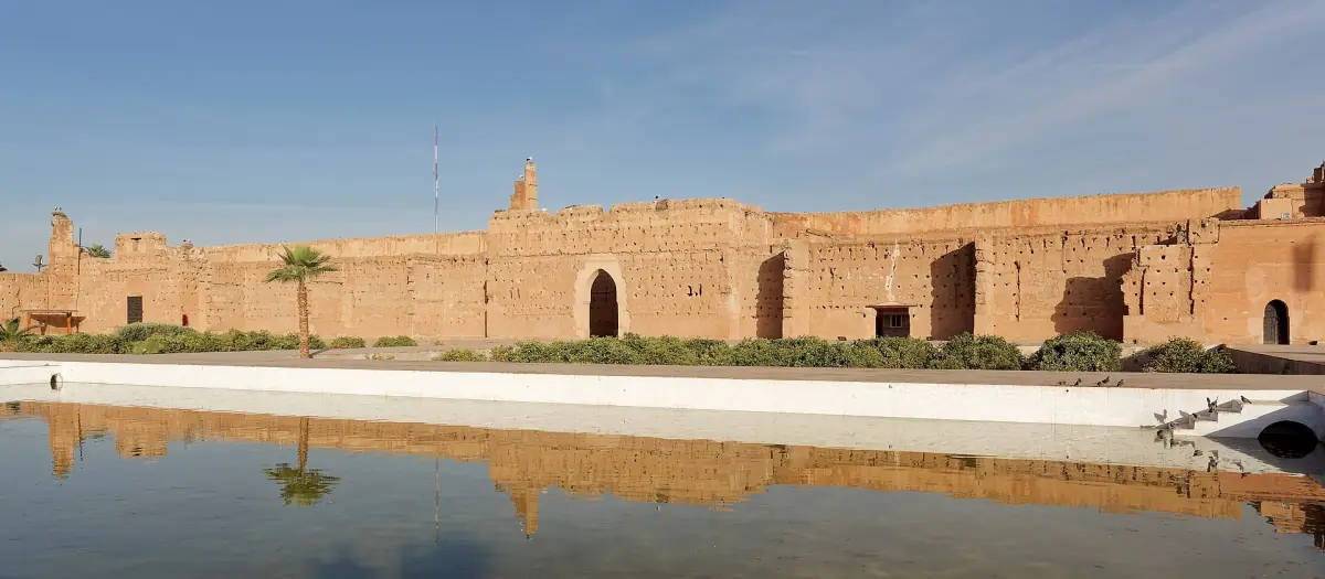 Pools and walls of the El Badi Palace
