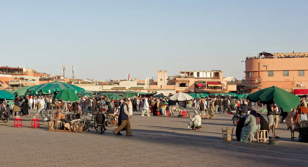 Jemaa el-Fna in the late afternoon