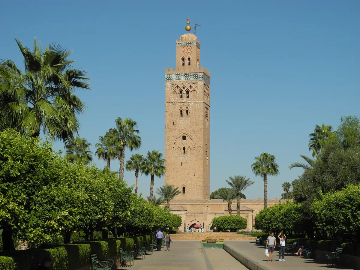 Koutoubia minaret seen from the gardens