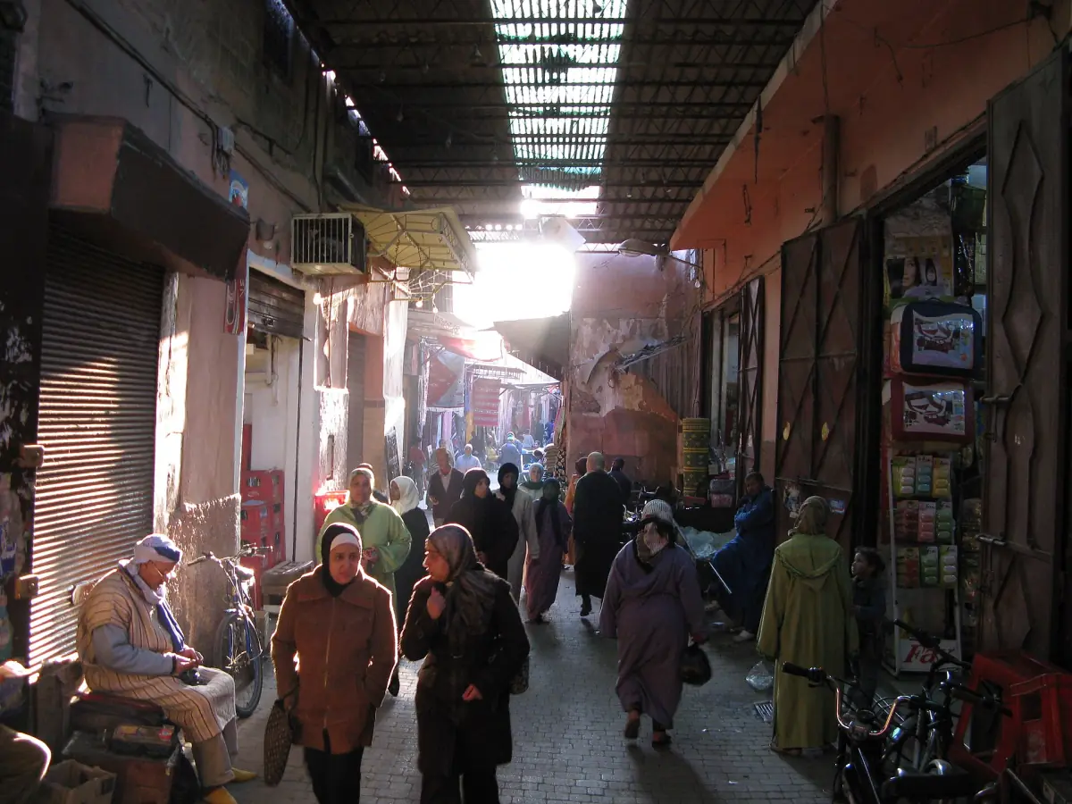 Shops in a souk lane