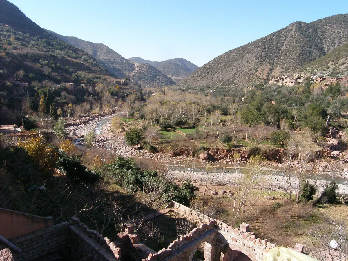 The Ourika Valley in the Atlas foothills